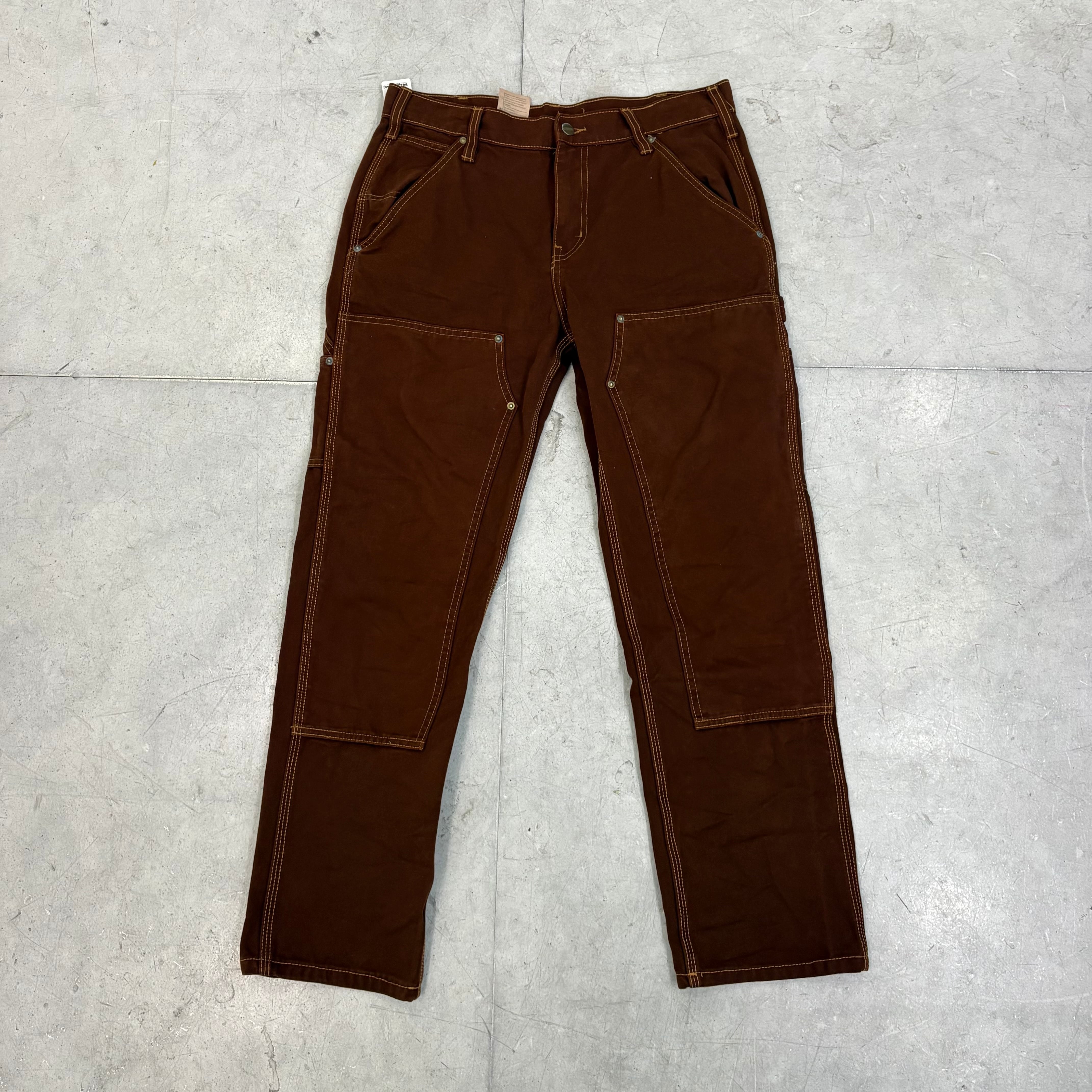 超スペシャル 34X34 W34 カーハート ダブルニー パンツ ブラウン 茶 Carhartt/カーハート】ダブルニー W34 | 古着屋KAKAVAKA