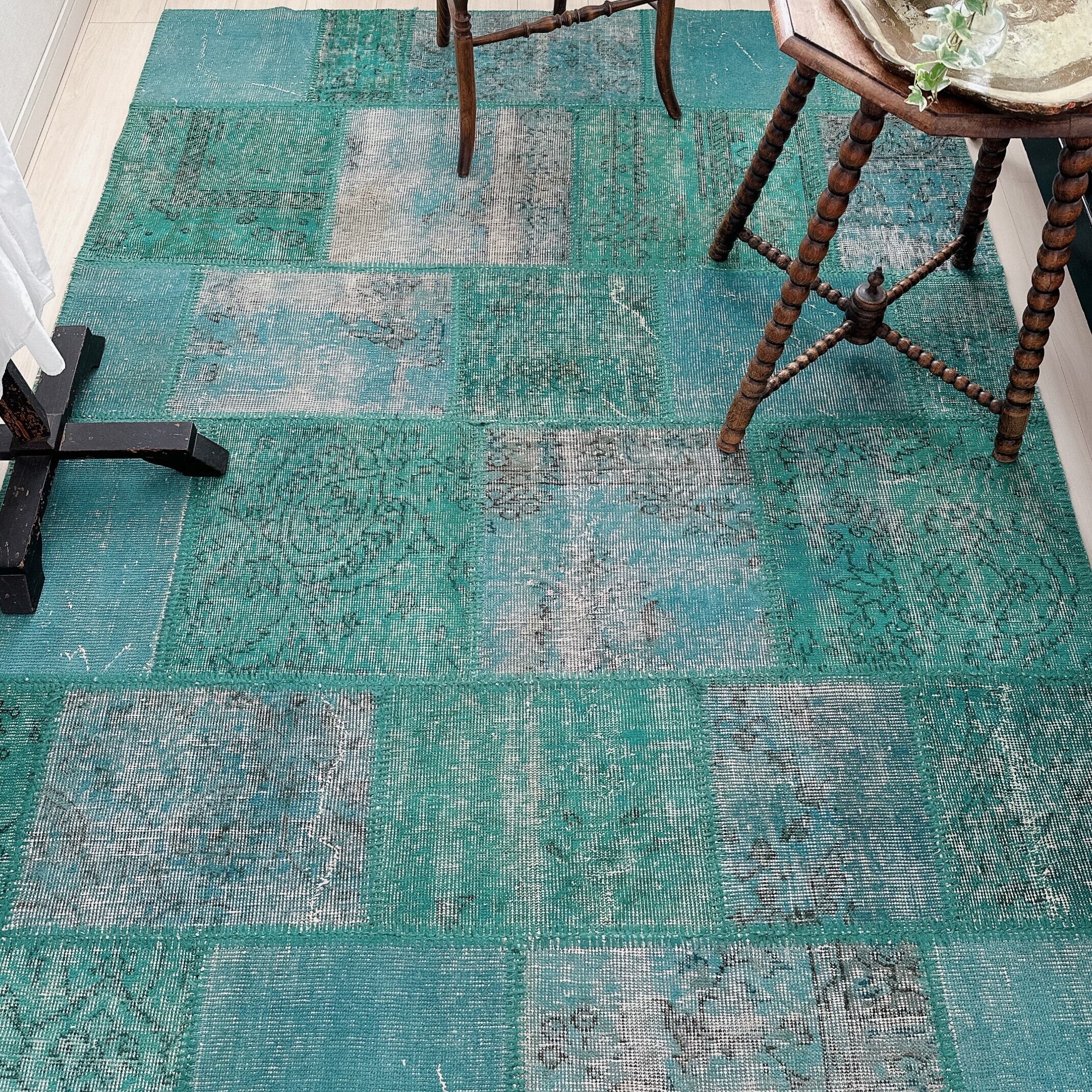 トルコ ヴィンテージラグ TR028 | イスパルタ（パッチワーク） | 158cm