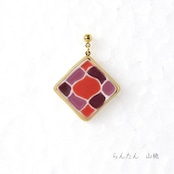 もざいく らんたん(大) ピアス/イヤリング