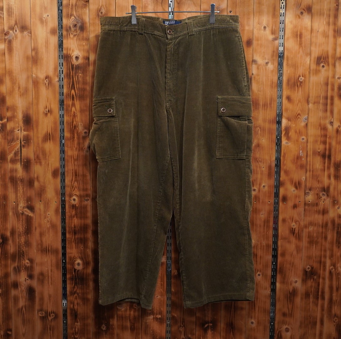 90s ralphlauren コーデュロイ カーゴパンツ W36 /ラルフローレン