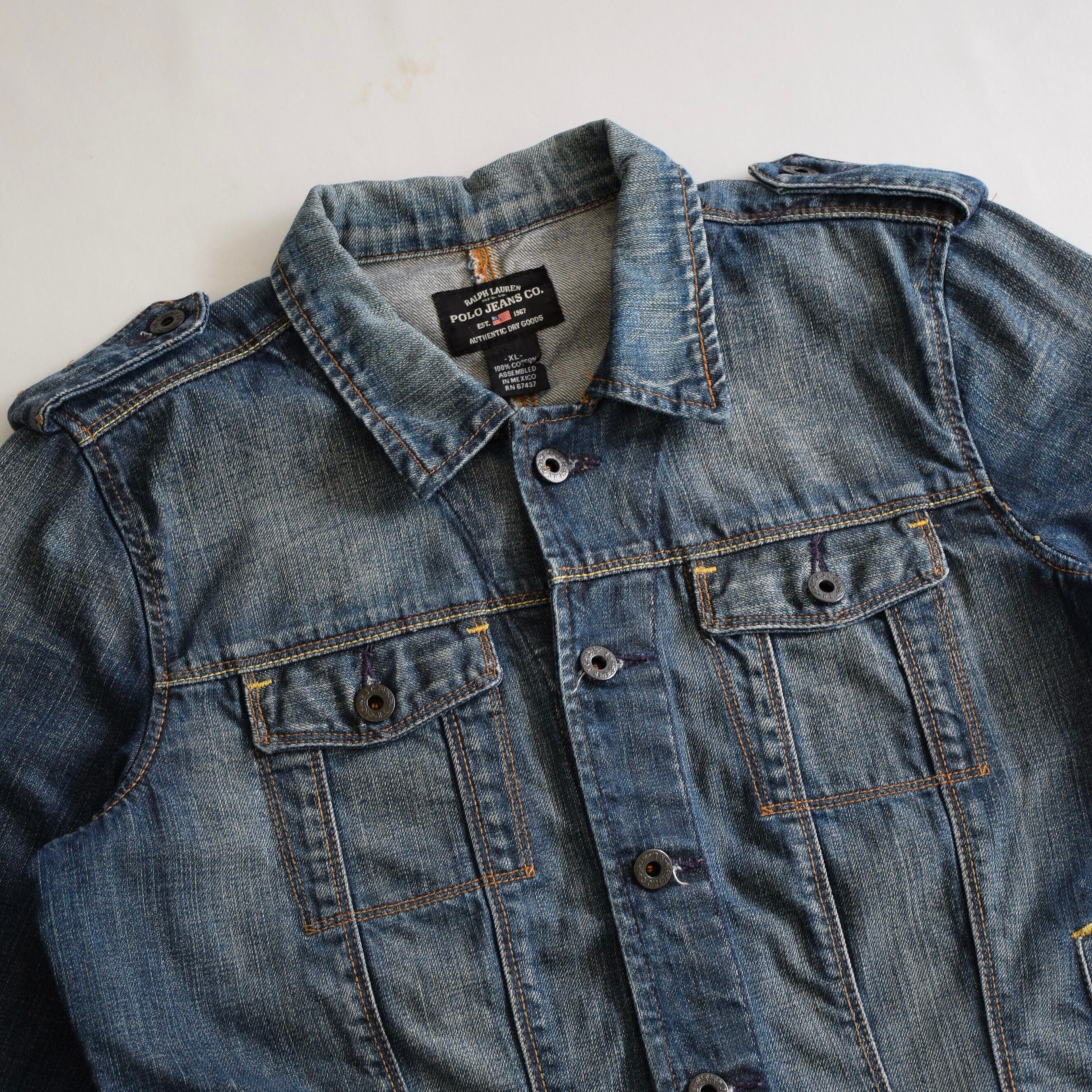 00's POLO JEANS CO. デニムジャケット ボーイズ XL ブルー ラルフ