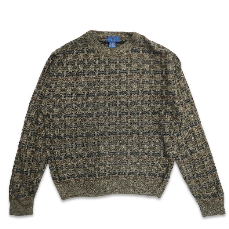 古着 カナダ製 JANTZEN ジャンセン 総柄 アクリルニット セーター 表記