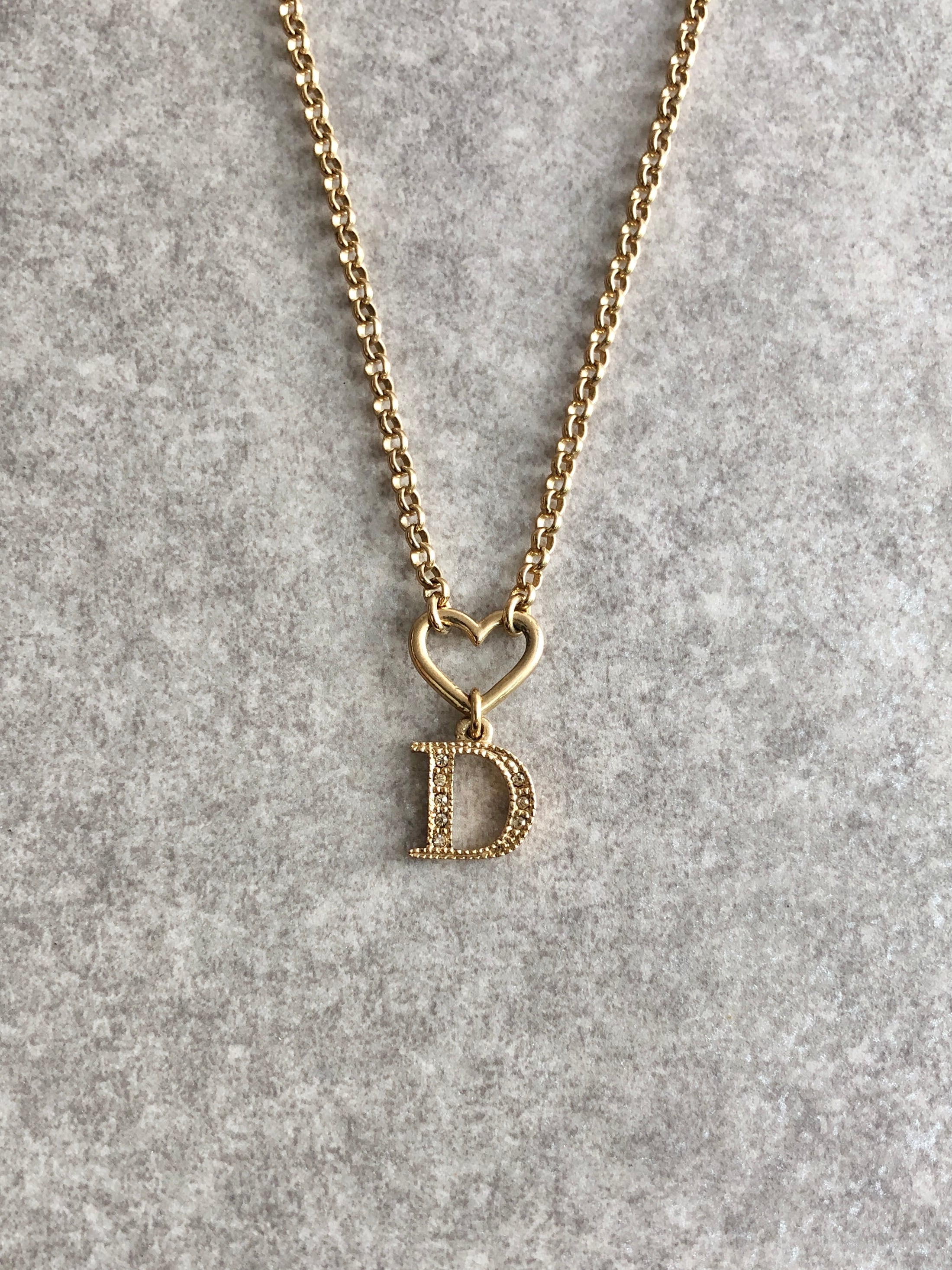 Christian Dior クリスチャン ディオール ネックレス ゴールド D