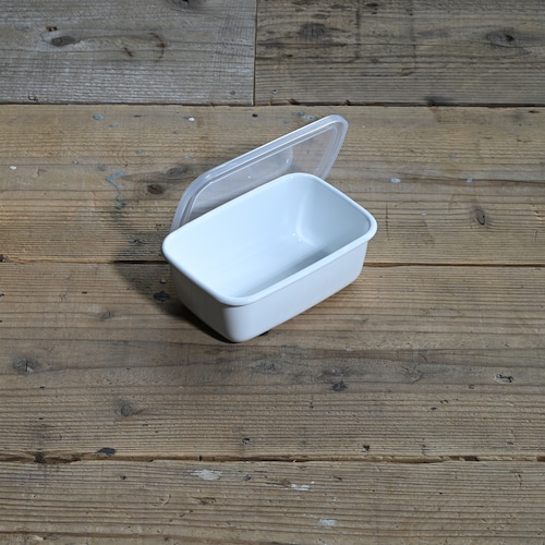 《琺瑯の保存容器(蓋付)/白》レクタングル深型 Sシール蓋付| 野田琺瑯