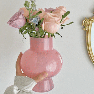 【VASE】INS映え透け高級感泡ガラス花瓶 全4色