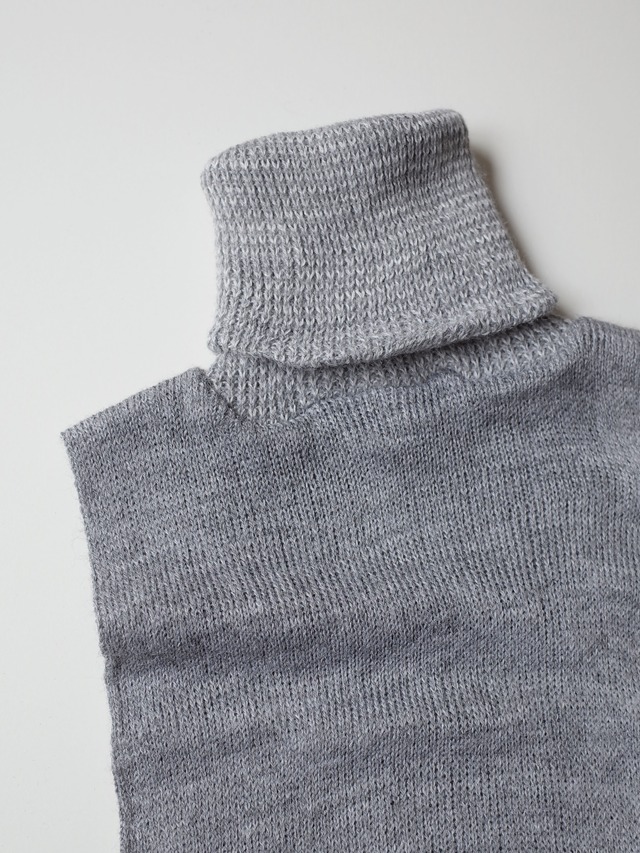 Knit false collar "gray"