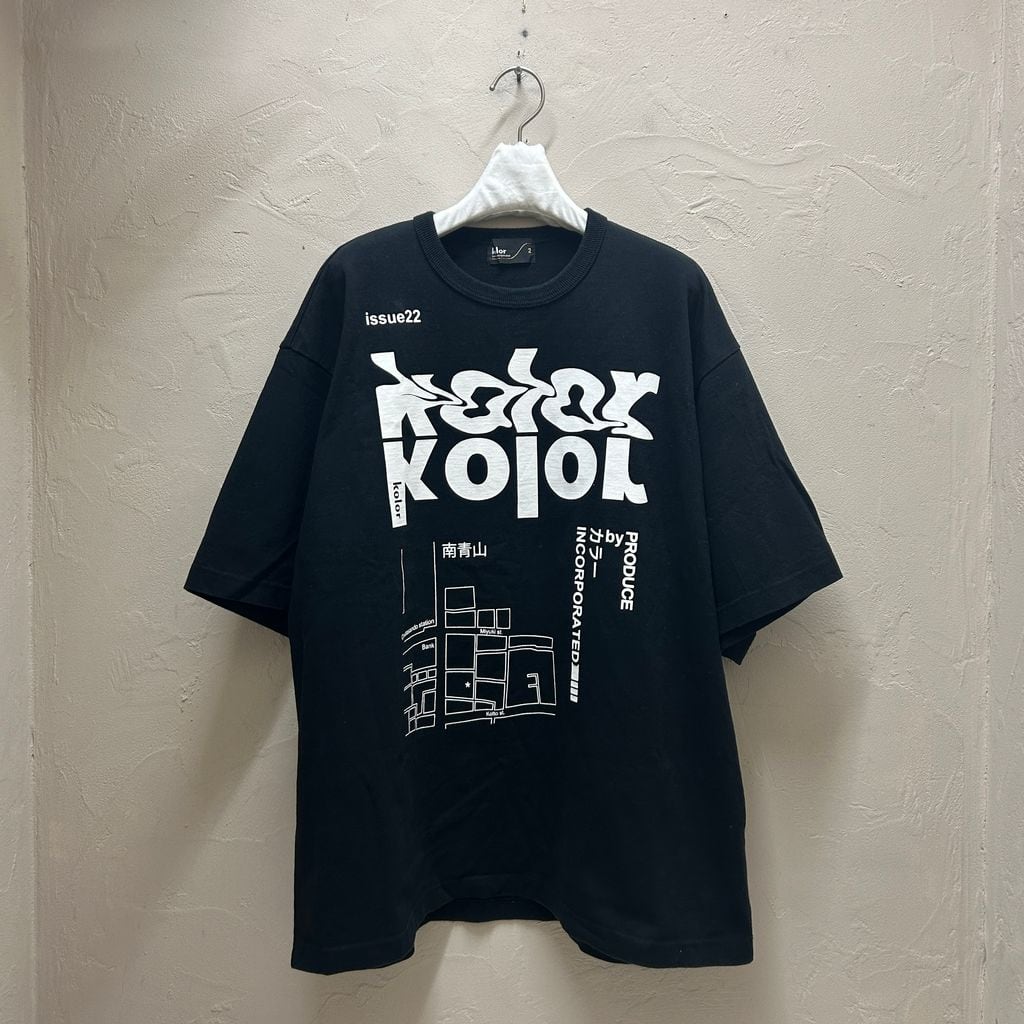 kolor カラー 22AW Cotton Print tee（度詰ハード天竺 S/S Tシャツ）T
