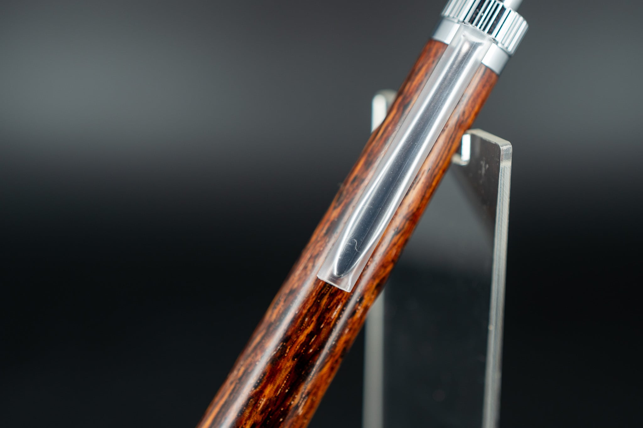 【東洋のローズウッド】 縞紫檀 変わり杢 特上 silver BP