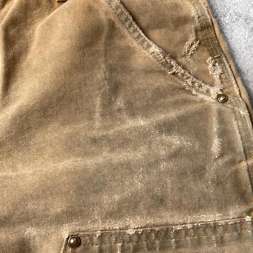 20s USA製 ブラウン ダブルニー Carhartt カーハートパンツ 詳細写真14