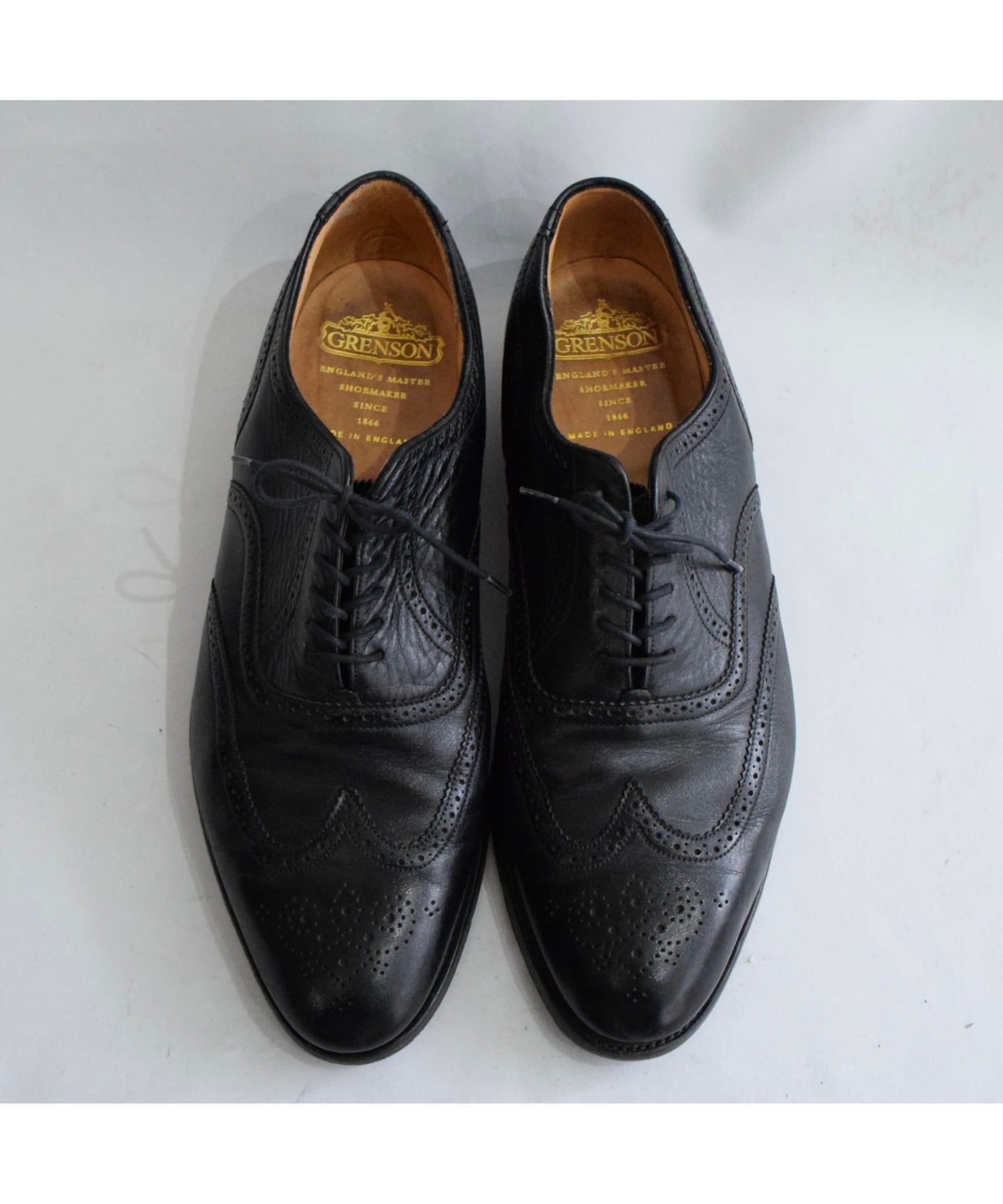 96 GRENSON ウイングチップ レザーシューズ メンズ 28cm ブラック 革靴