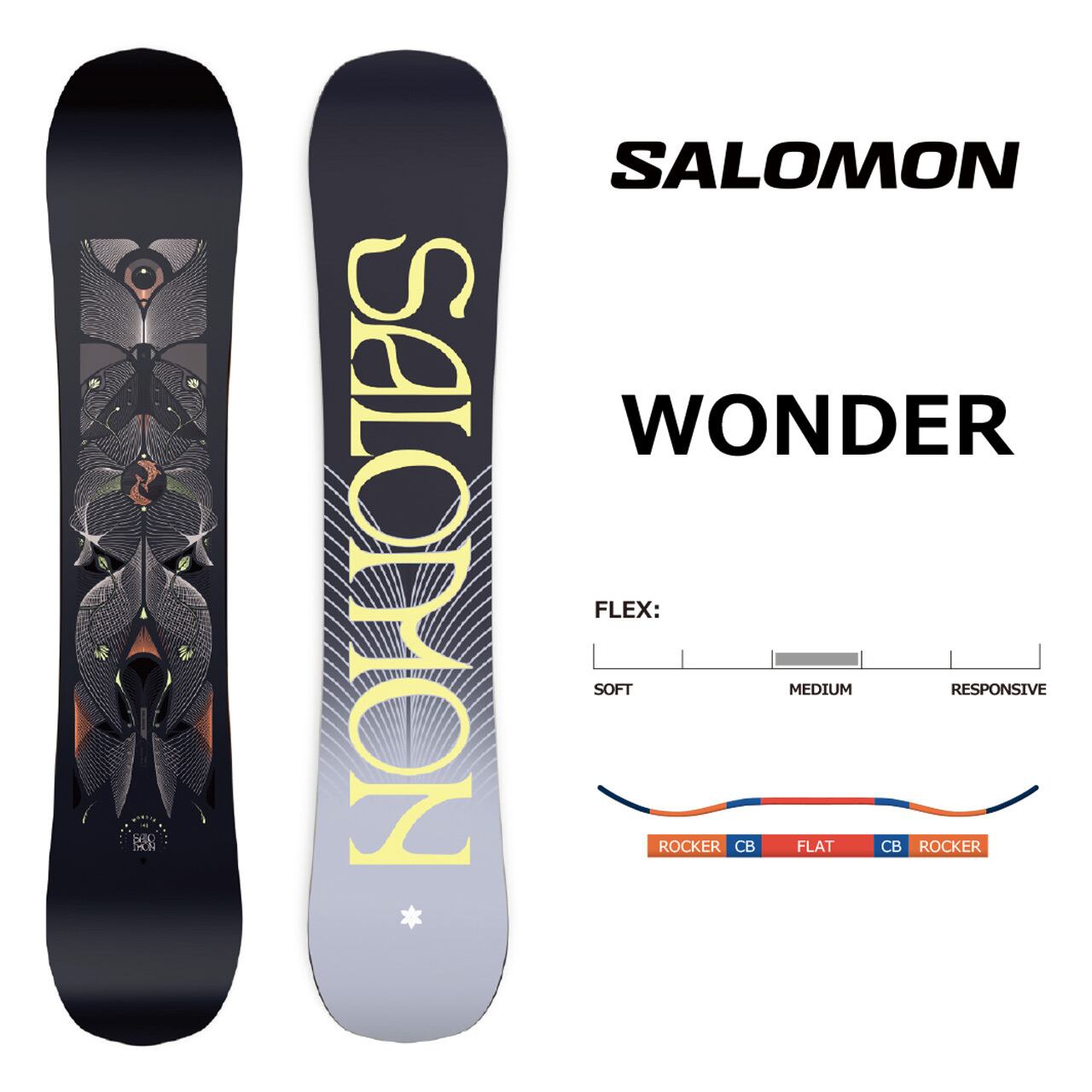 SALOMON スノボードWONDER ビンディング BURTON LEXA - スノーボード