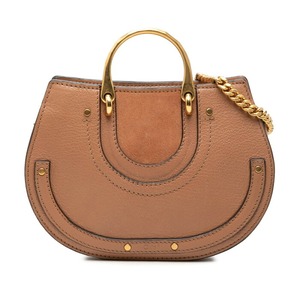 クロエ ピクシー ショルダーバッグ ブラウン スウェード レザー レディース Chloe 中古