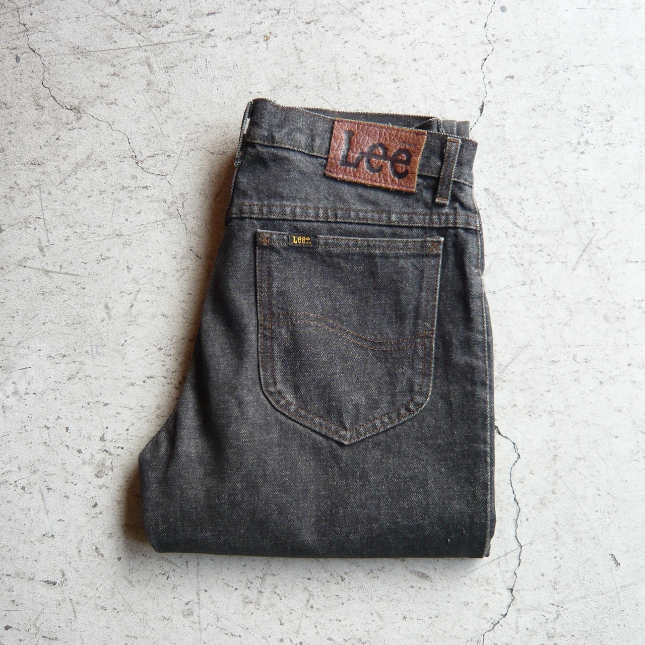 1980s Lee ブラックデニムパンツ W30L31