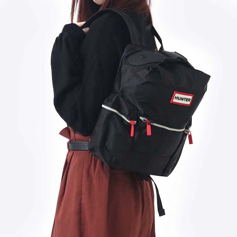 ハンター HUNTER リュック メンズ レディース バックパック オリジナル ミディアム トップクリップ ナイロン ロゴ ラバーパッチ UBB6017ACD