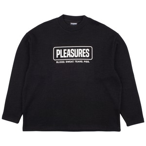 【PLEASURES/プレジャーズ】FRESNO KNIT LONG SLEEVE セーター / BLACK