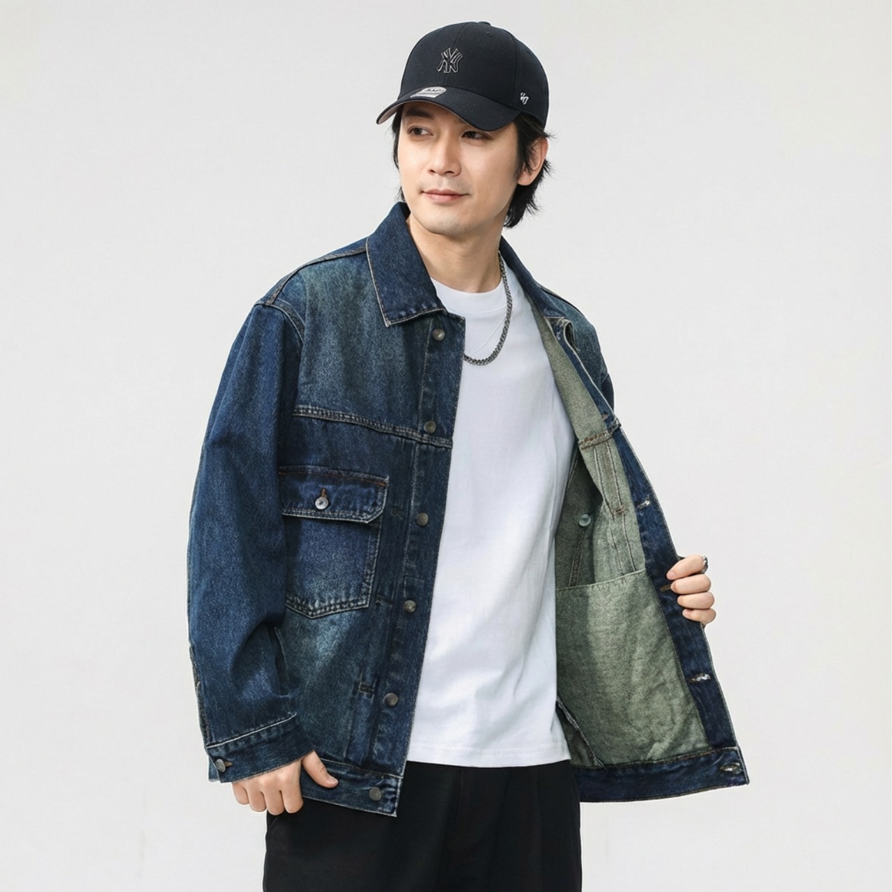 ヴィンテージウォッシュデニムジャケット　TB1790・画像4