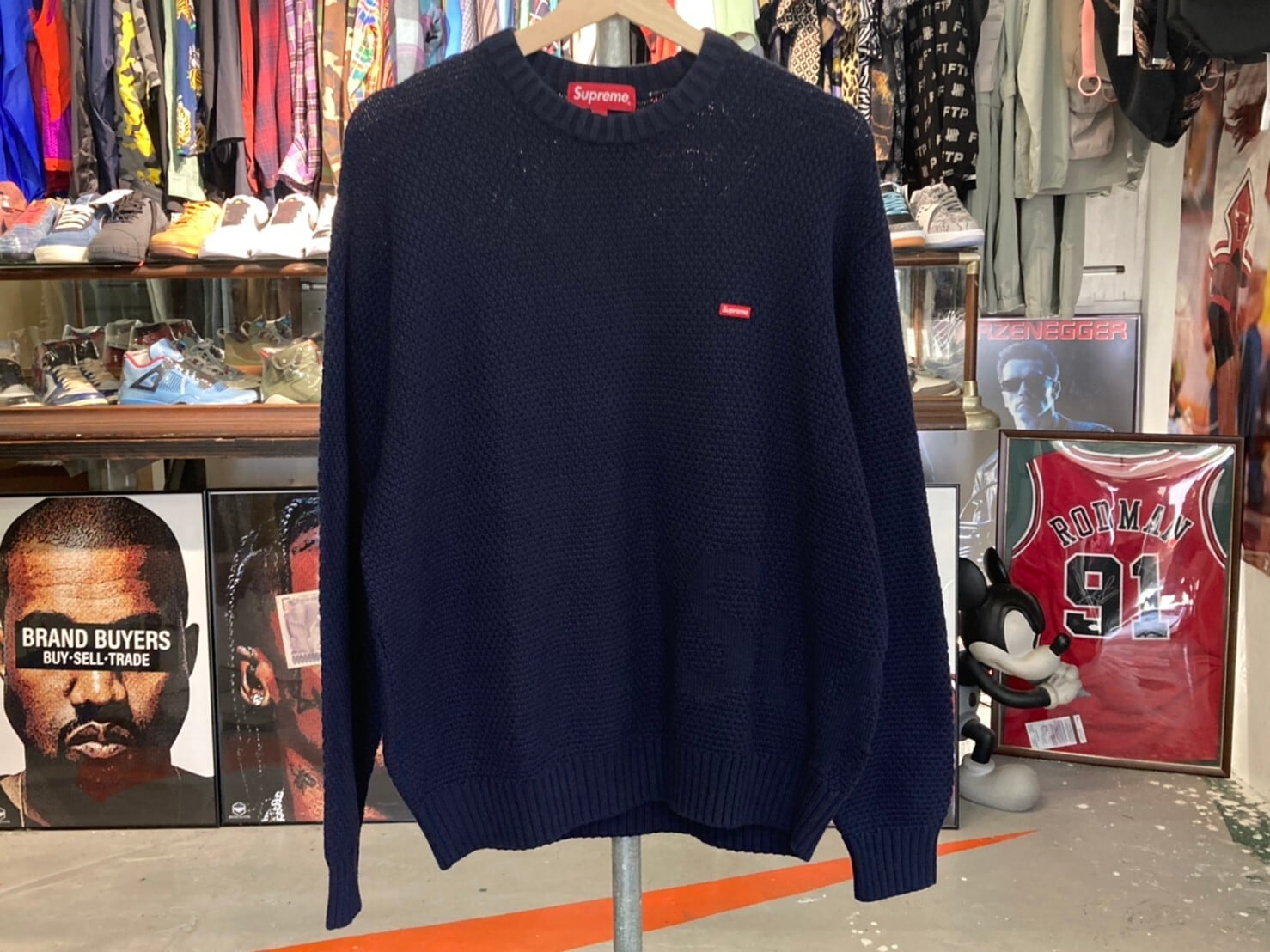 Supreme Textured Small Box Sweater 20AWブラック