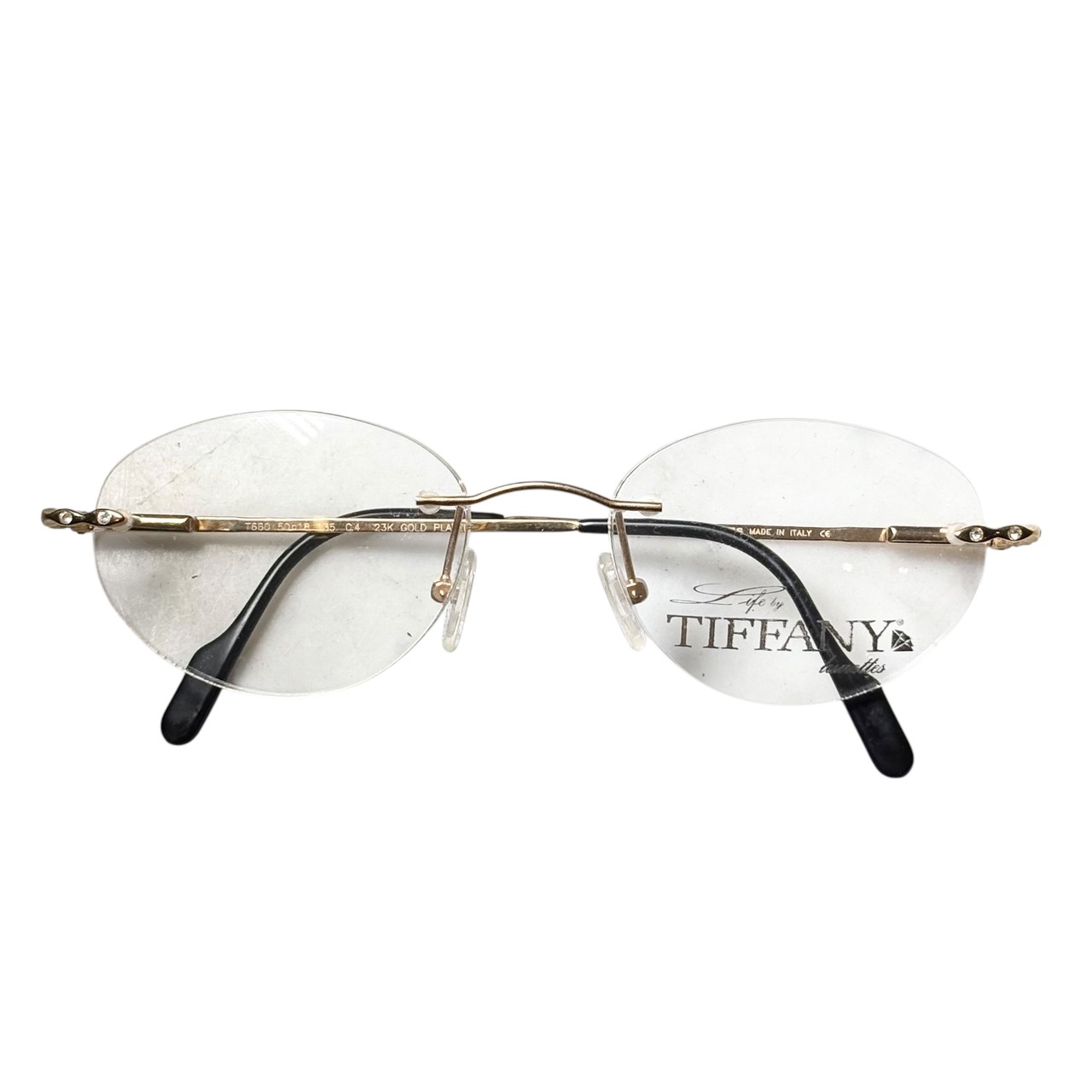 (nos) vintage TIFFANY LUNETTES 23k gold plated glasses “T660”