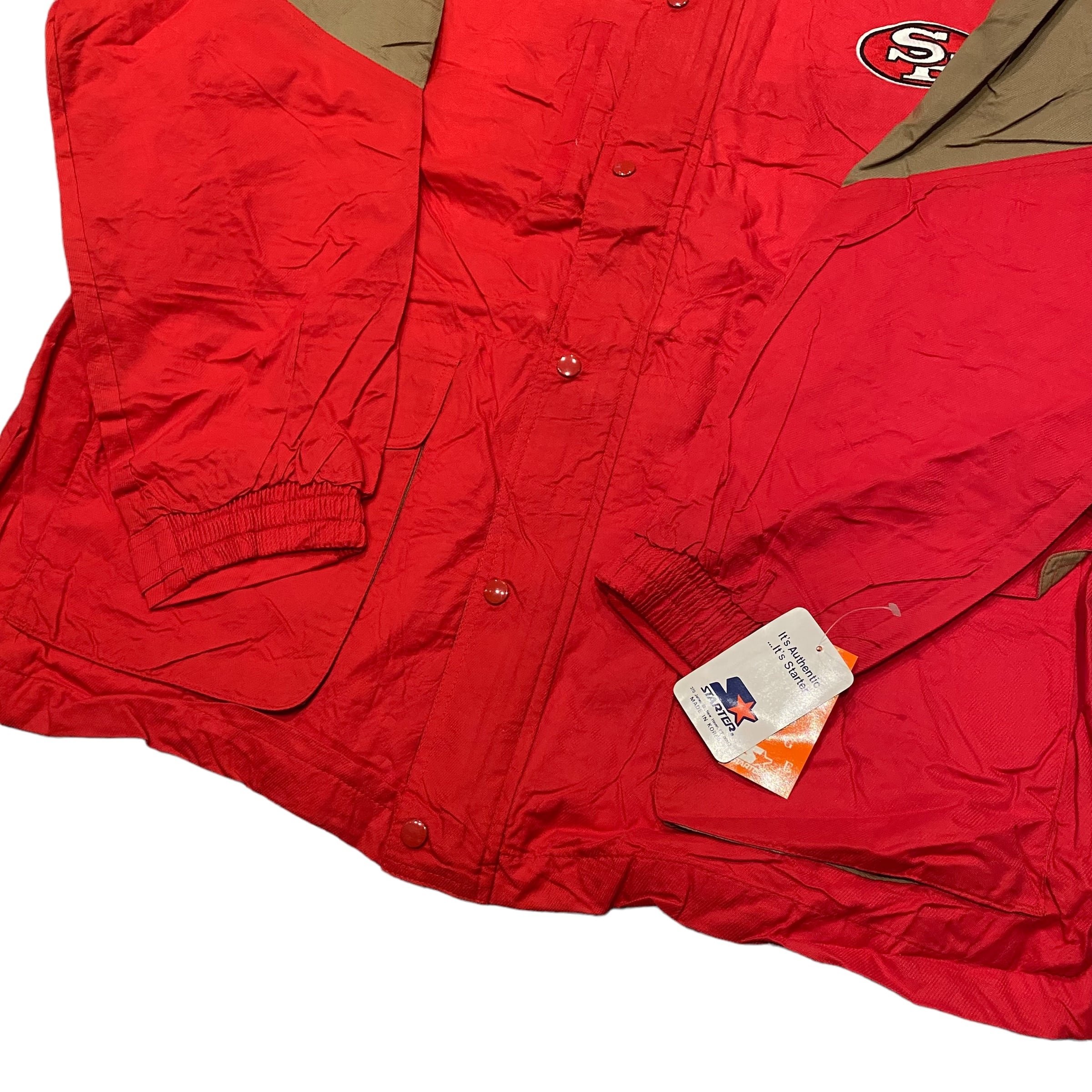 DEADSTOCK 90's Starter NFL San Francisco 49ers Nylon Jaket L DEADSTOCK 90's Starter NFL San Francisco 49ers Nylon Jaket L