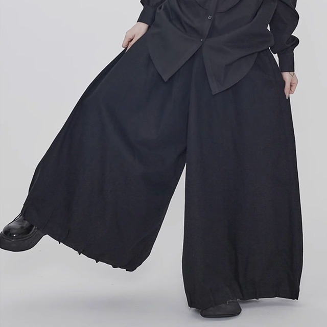 Loose wide leg culottes pants C0633