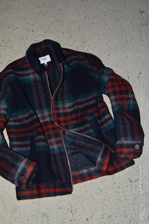 wax London Heath Jacket Wool Felt Check ワックスロンドン 縮絨ウール ドリズラージャケット