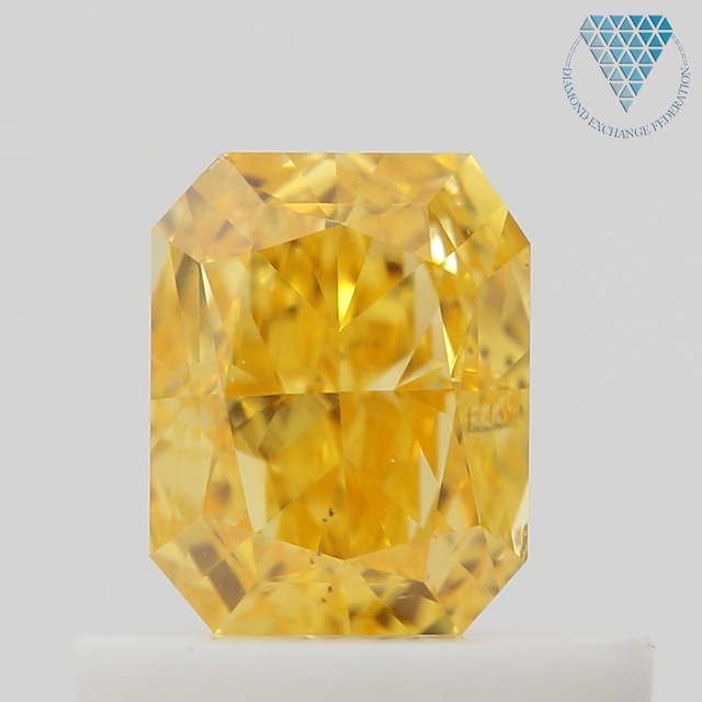 0.5 ct FANCY VIVID  ORANGE-YELLOW SI1 RADIANT GIA 天然  ダイヤモンド ルース