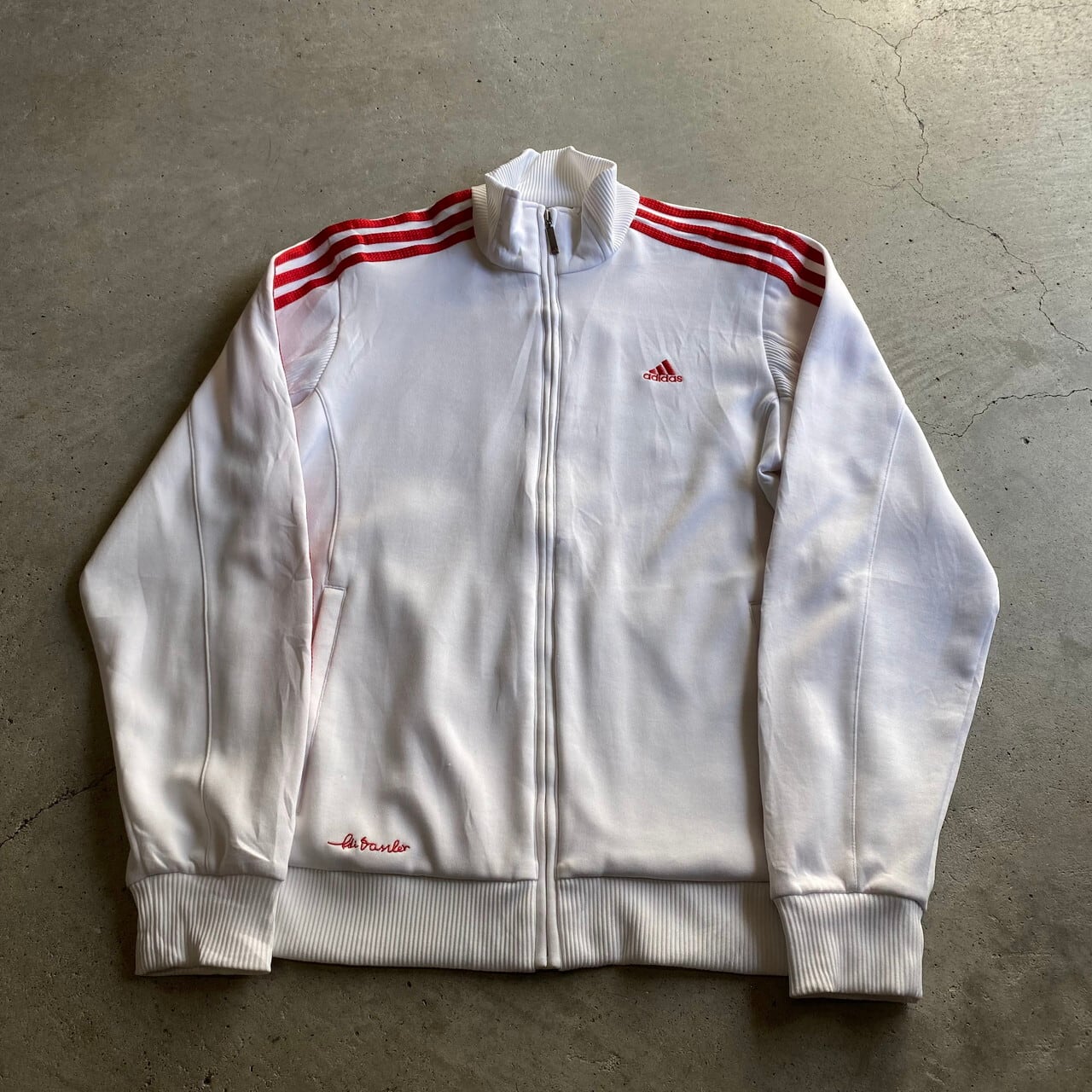 adidas アディダス ワンポイントロゴ刺繍 サイドライン トラック 