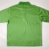 イタリア製 polopiu 総柄 半袖 ポロシャツ 50/グリーン メンズ