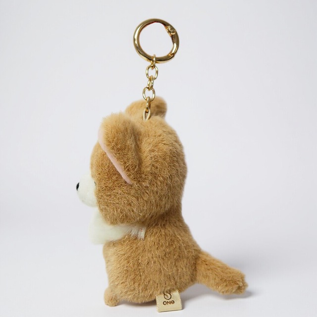 【ぬいぐるみチャーム】チワワ　ベージュ／キーリング 犬 マスコット 動物 お土産 ギフト