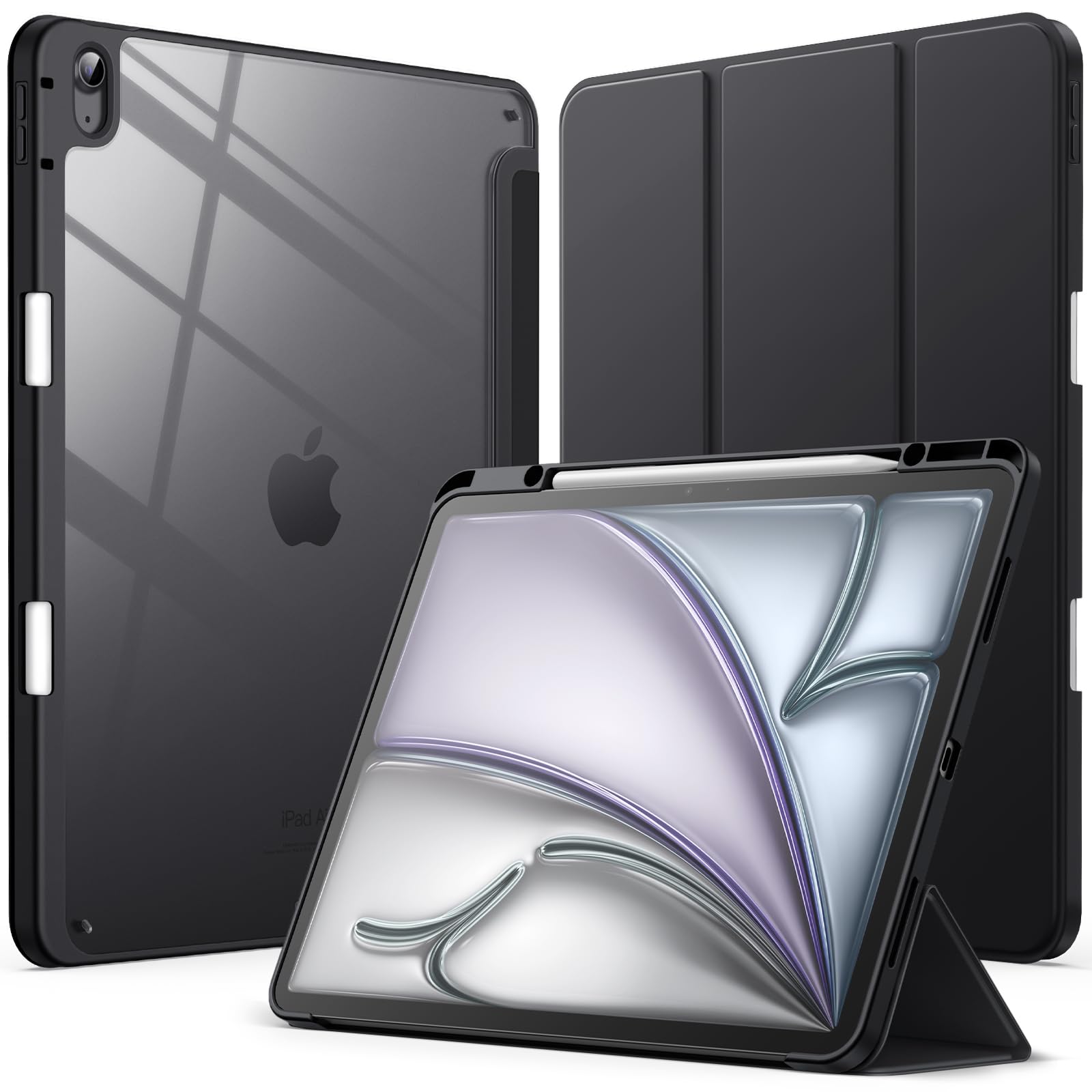 JETech iPad Air 13インチ M4/M3/M2 (2026/2025/2024)用 ケースカバー (ブラック)