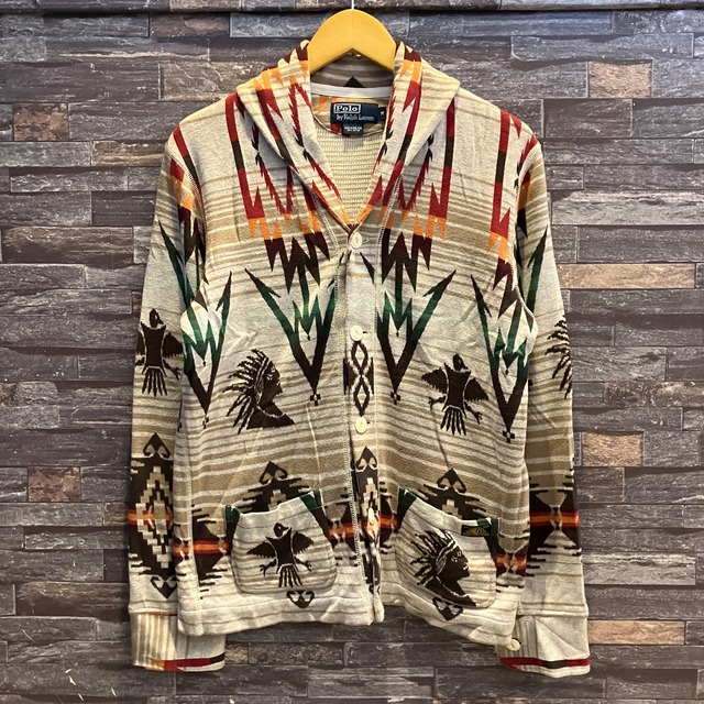 RALPH LAUREN NATIVE SHAWL SWEAT CARDIGAN