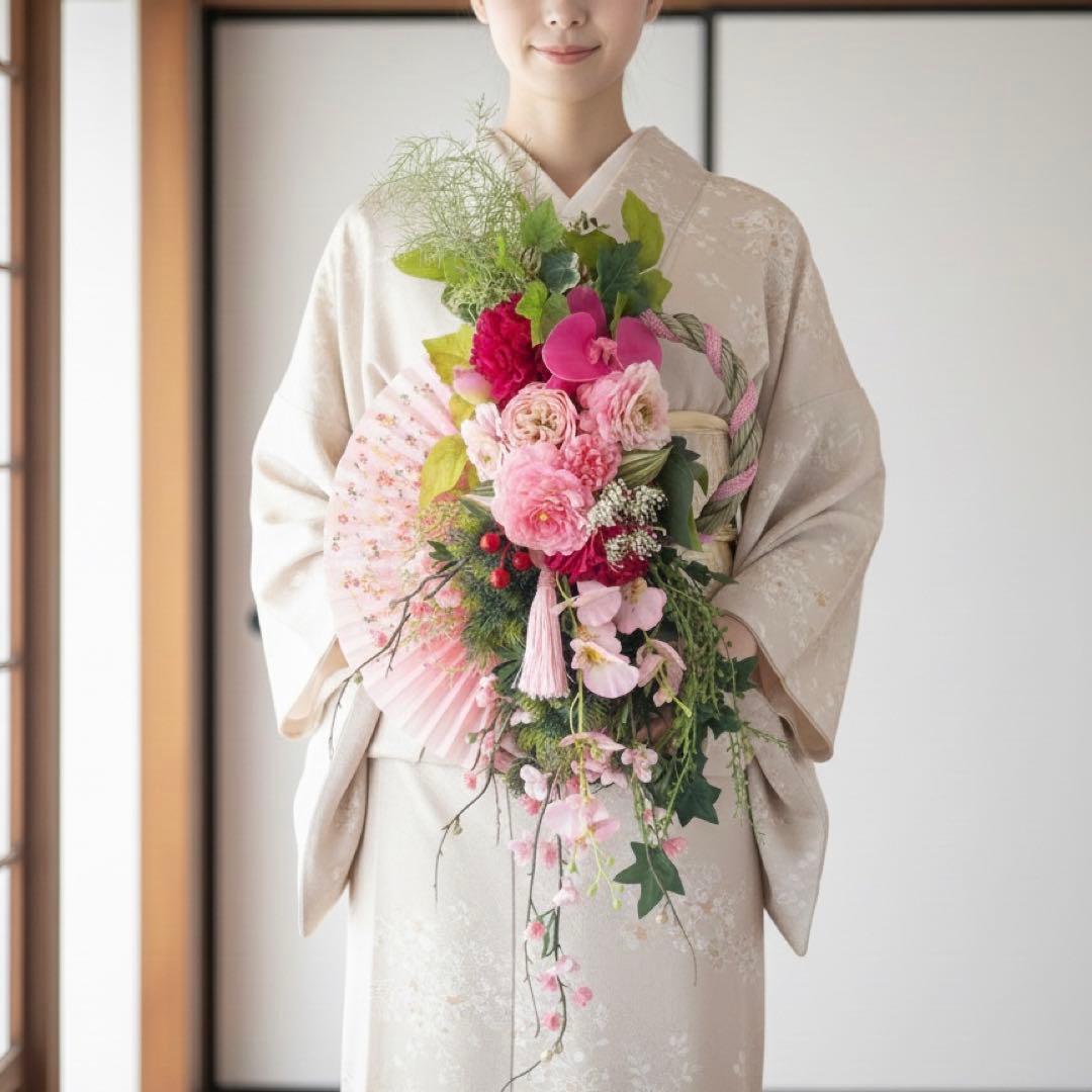 扇の華 しめ縄 アレンジメント〈タッセル付き〉 しめ縄リース しめ飾り