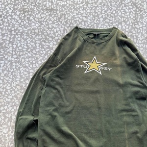 STUSSY / 80-90′s usa製 fade ls T-shirt sizeXL 黒タグ