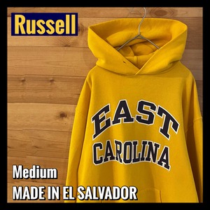 【Russell】カレッジ ロゴ イーストカロライナ大学 スウェット プルオーバー パーカー M アメリカ古着