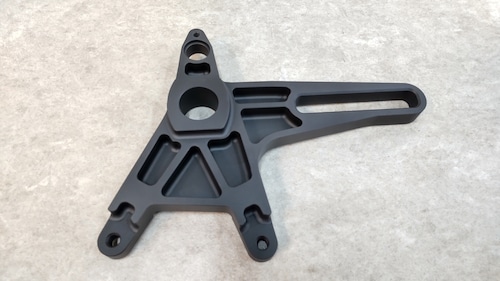 Aprilia For 2021 RSV4 Swing Arm Set Bottom Caliper Support (Black/Silver)