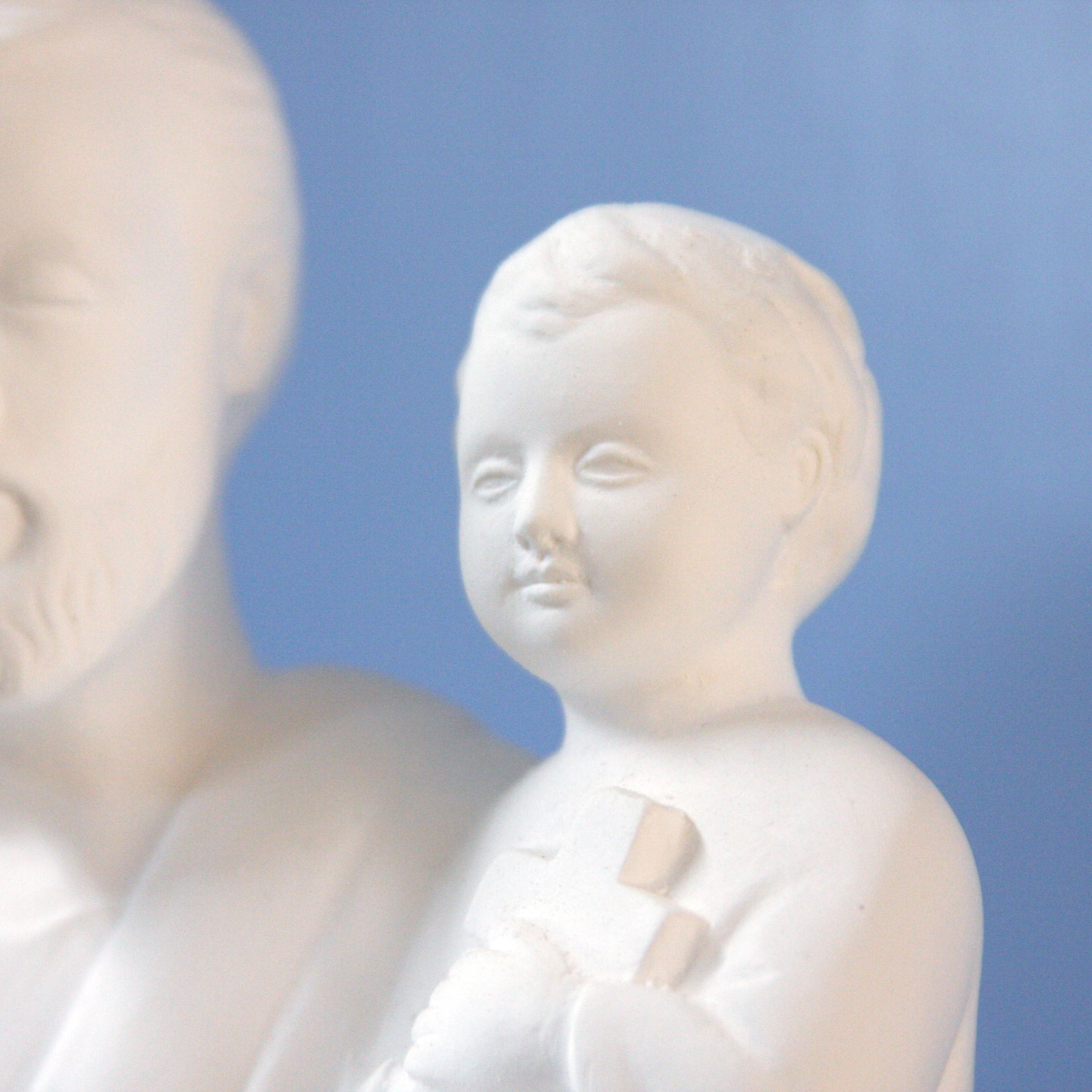 聖ヨゼフと御子像【39cm】室内用白色仕上げ | 中田ザビエル工房