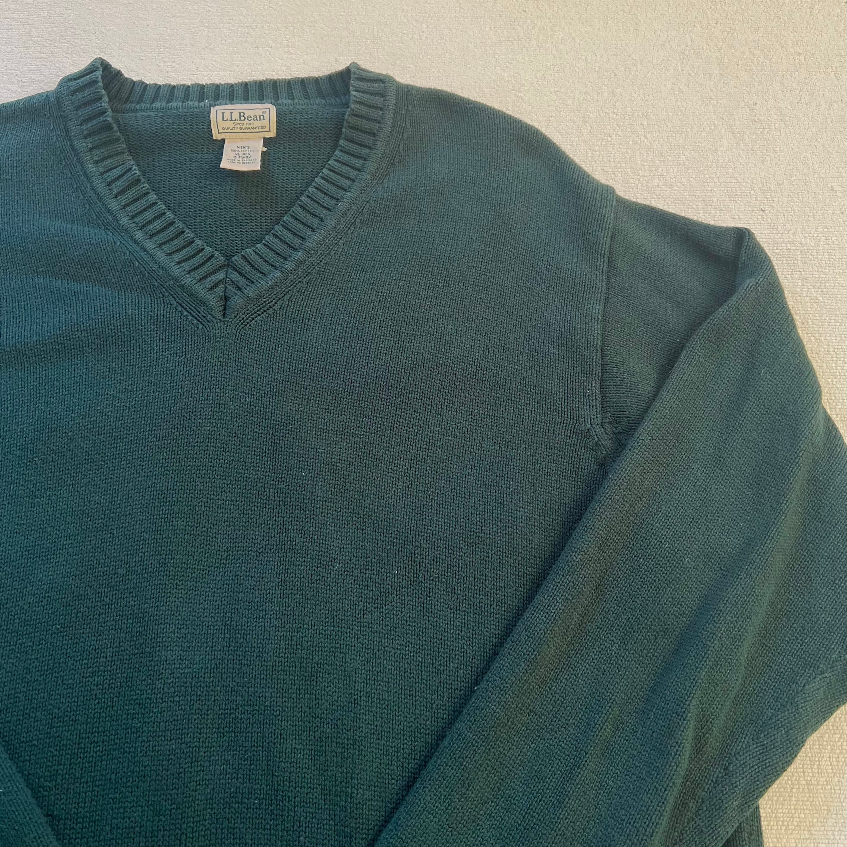 L.L.Bean エルエルビーン Vネック セーター コットン ニット XL L.L.Bean エルエルビーン Vネック セーター コットン ニット XL