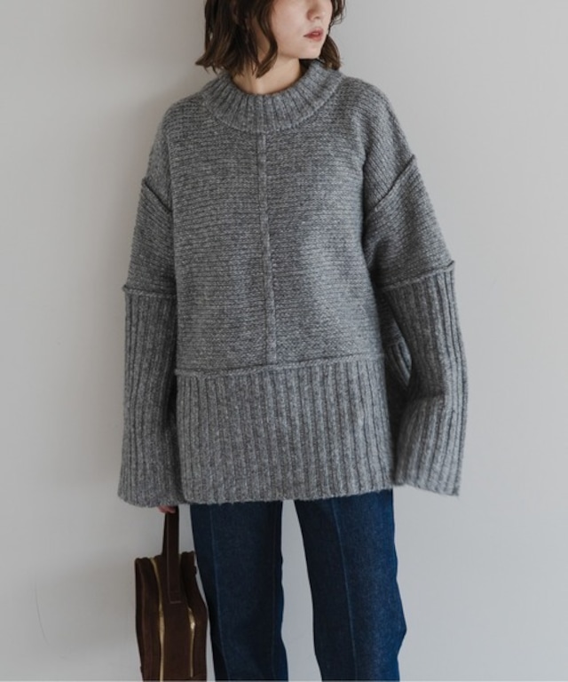 モダンニットプルオーバー