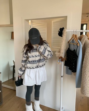 (予約)ezediary / Deer Half Zip-Up / 2color