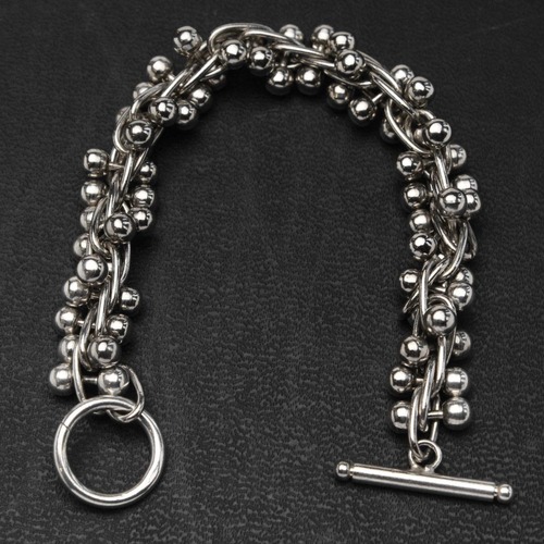 Vintage DNA Chain Bracelet [STERLING] [1980s~] Heavy Design