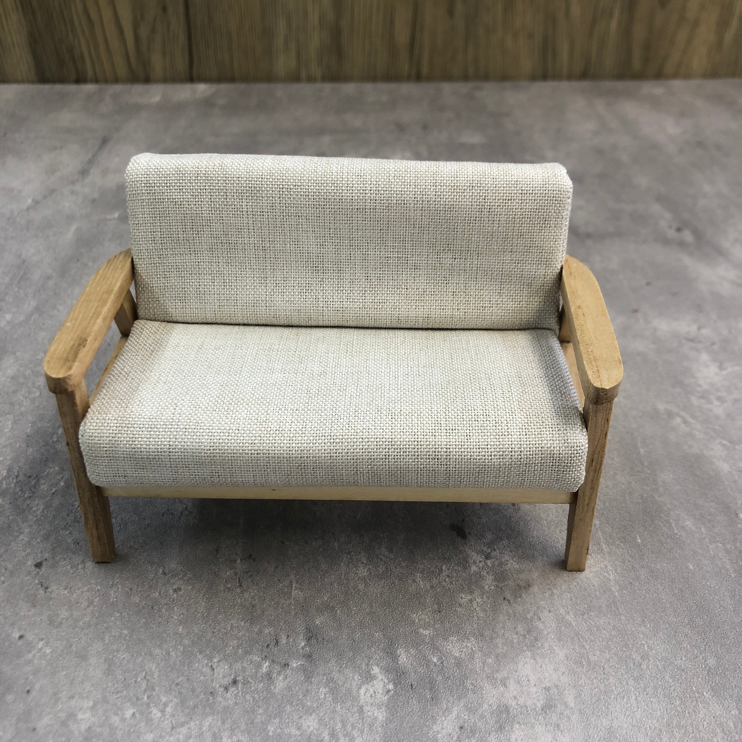 020-30183 ミニチュア家具 ＊1/12サイズ＊ table&chair ソファ 2人掛け