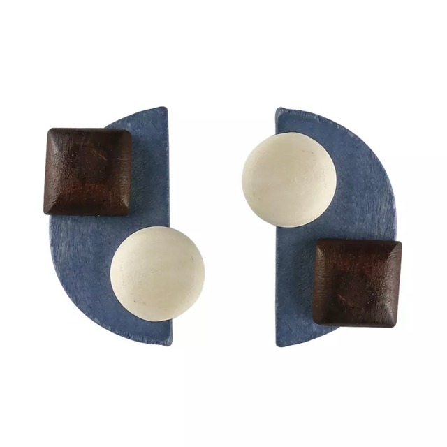 【TR2809】Geometry Wooden Earrings