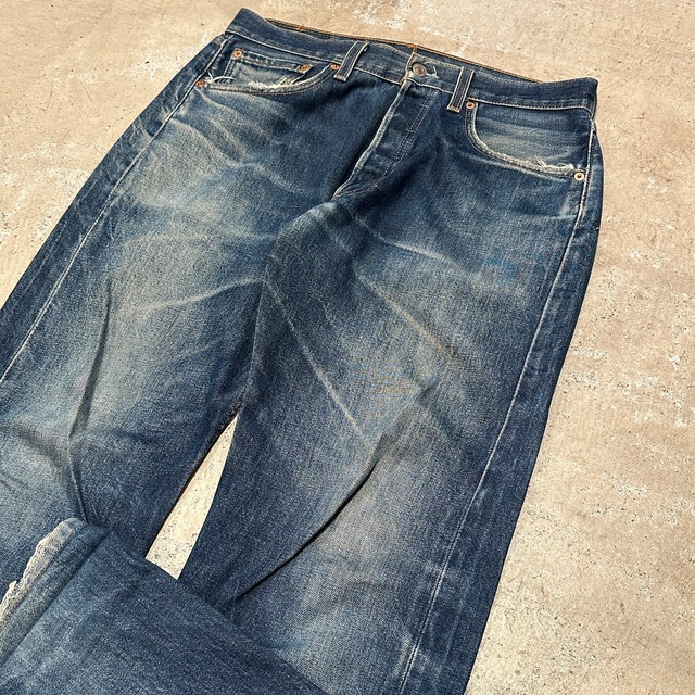 LEVI'S 501 DAMAGE DENIM PANT USA 実寸 W32 L29