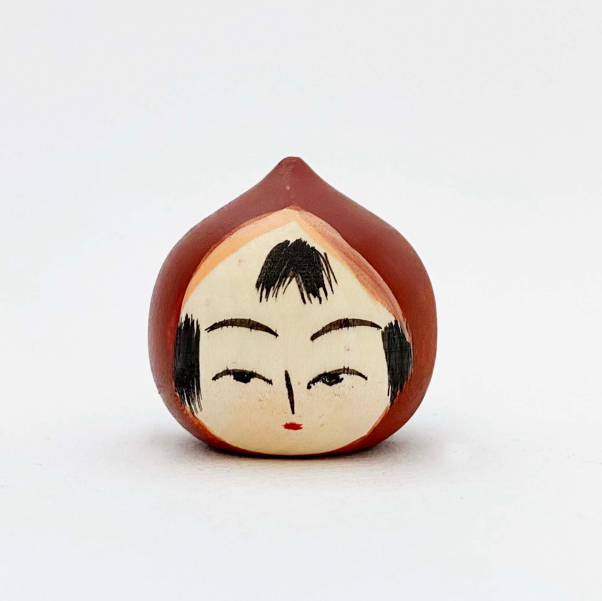 栗坊やこけし（遠刈田系 / 小笠原義雄工人）小