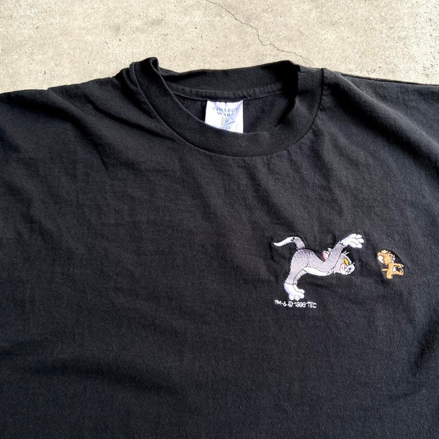 90年代 USA製 トムとジェリー キャラクター刺繍 Tシャツ メンズXL 