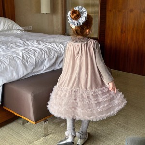 冬厚手ベルベット＆チュールスカート