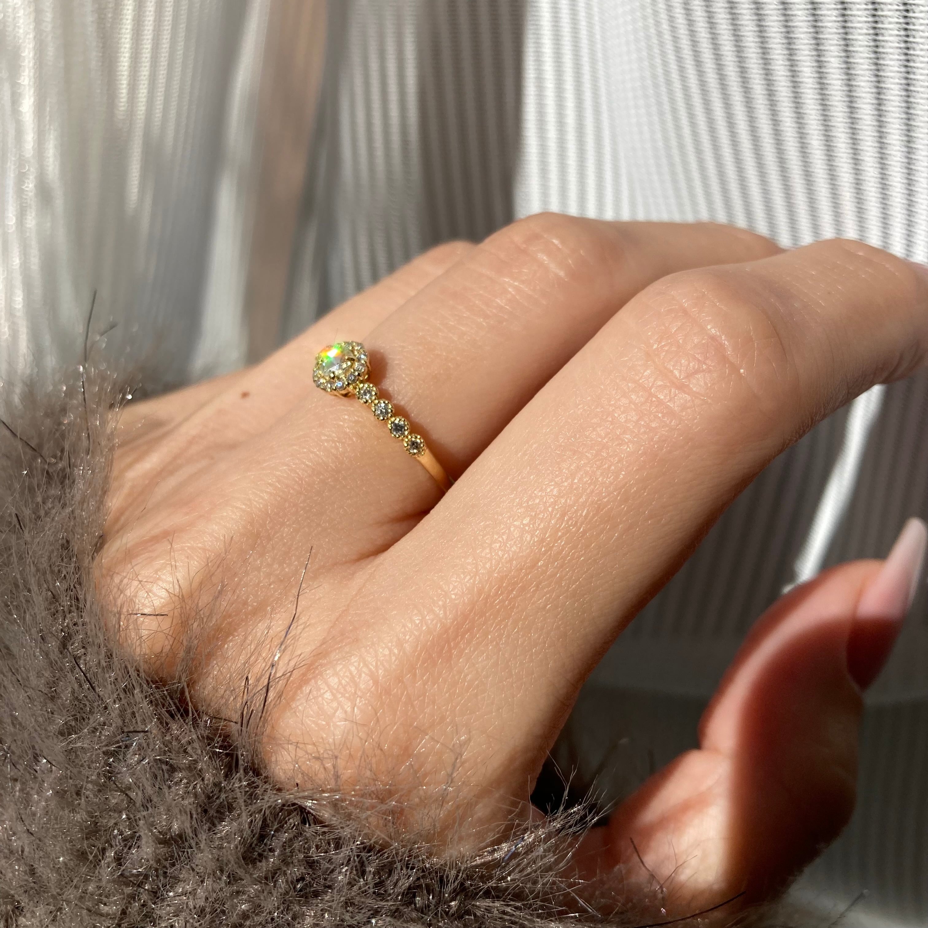 K18YG ダイヤモンド リング＜Selection｜12〜1月＞ | ベルアージュカネダ