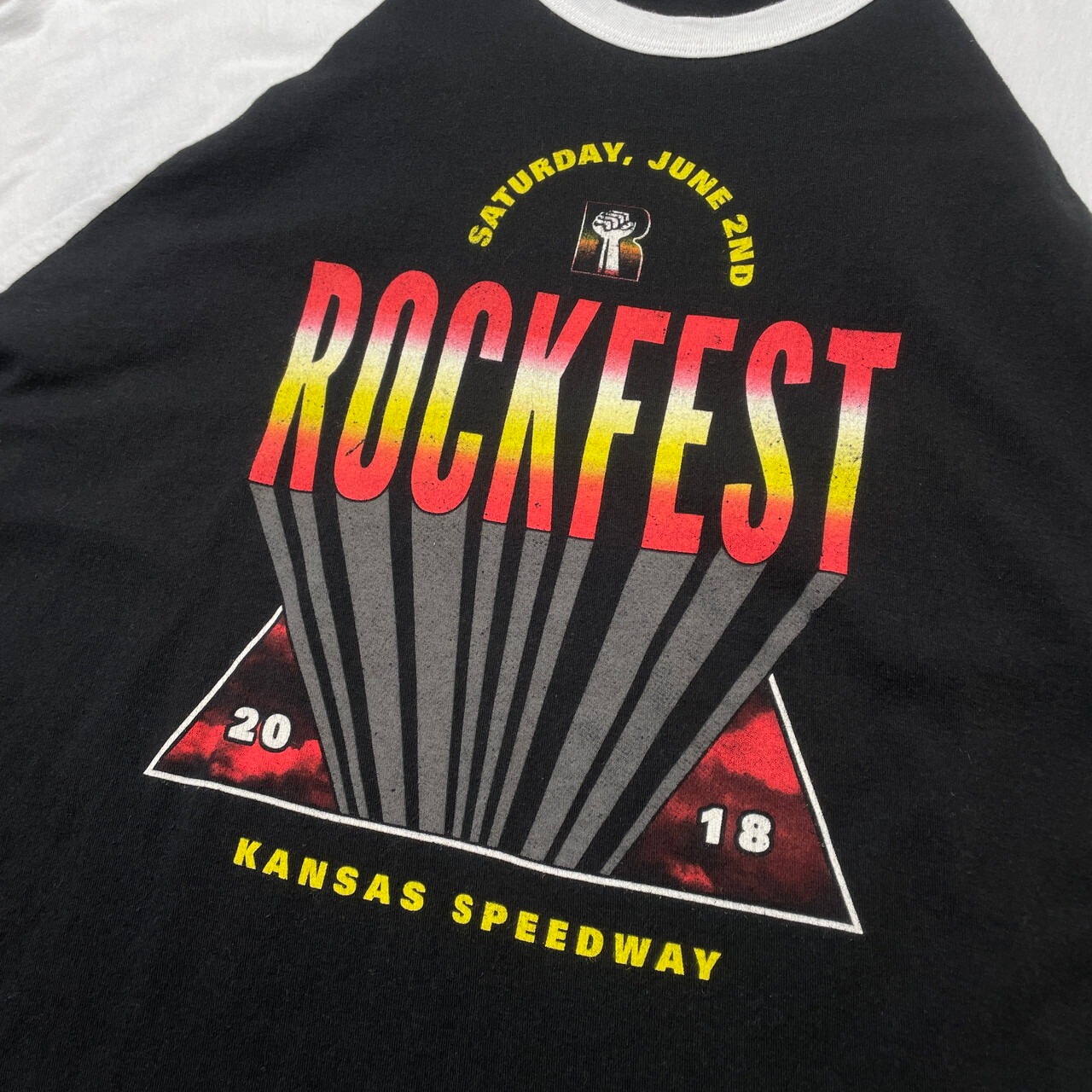 00年代 ROCKFEST フェスT バンドTシャツ バンT ラグランT メンズXL 