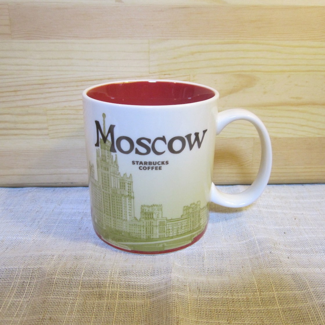 既に手に入らない！ロシア モスクワ スタバ限定！モーニングマグに 