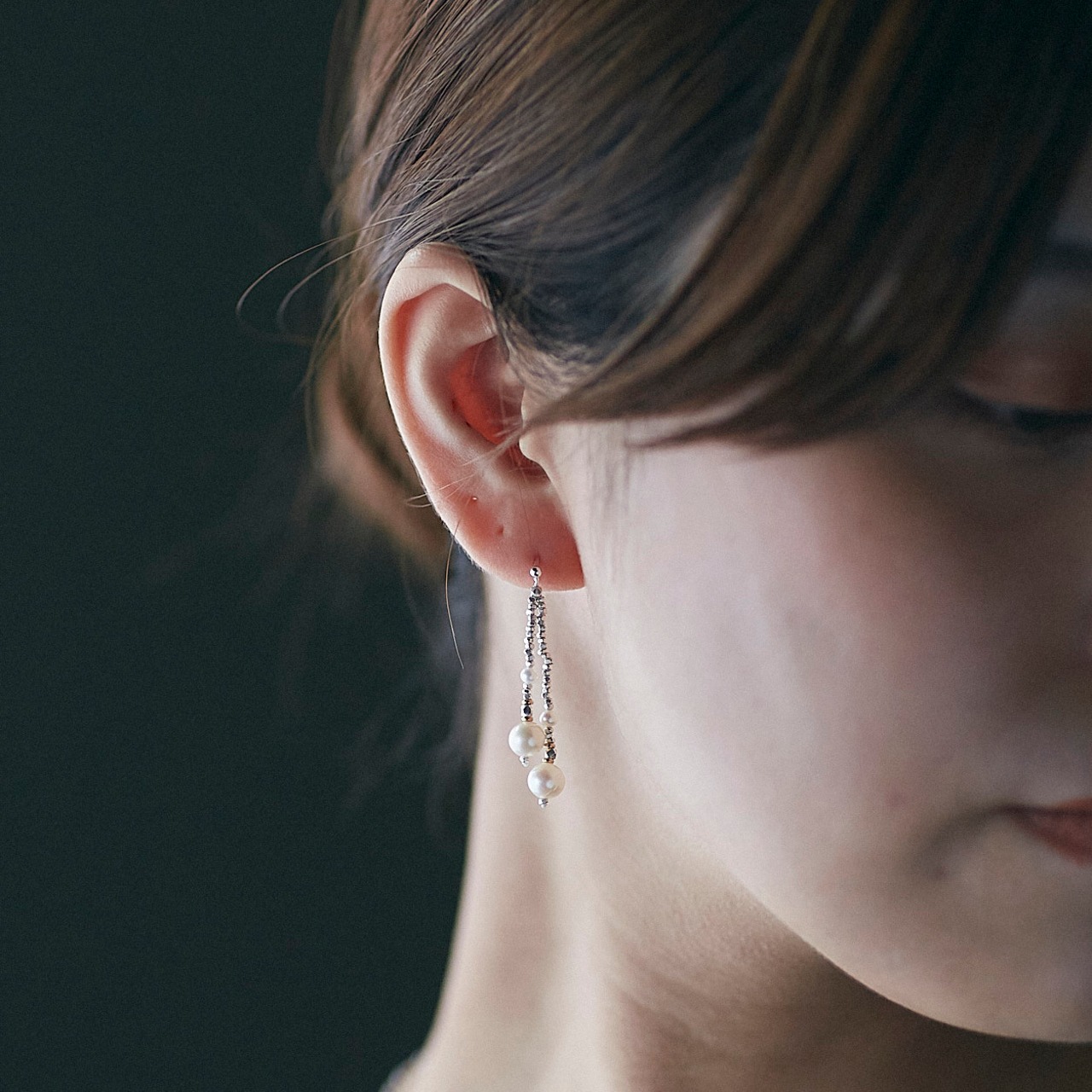 nora ピアス・イヤリング シルバー